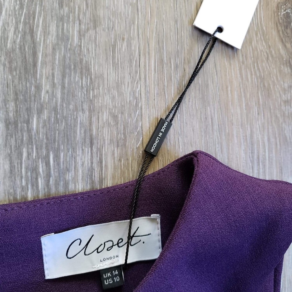 NWT WINE SKATER DRESS MADE IN LONDON - Picture 6 of 13